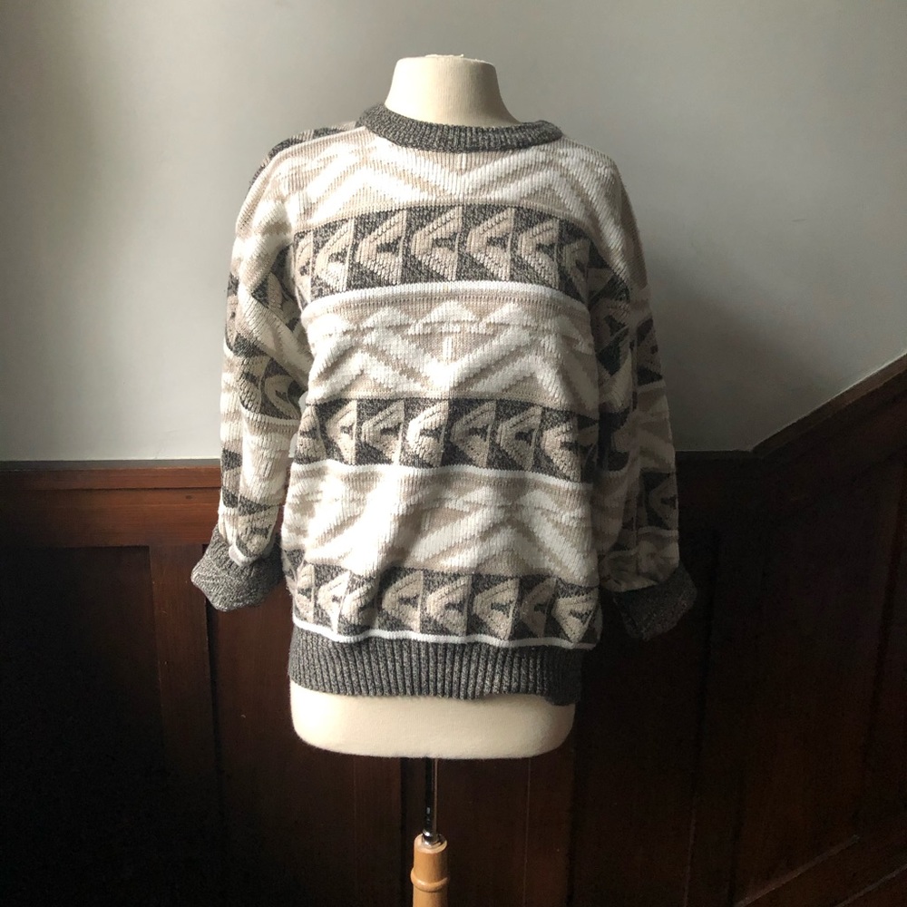 Chartwell Vintage Big chunky 90’s pattered sweater